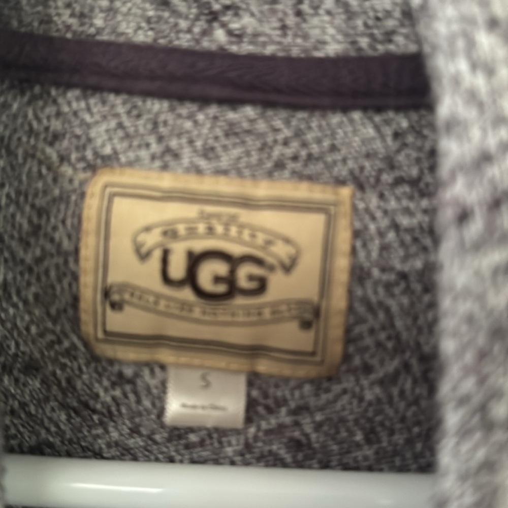 UGG Australia Open Front Drape Cardigan Sweater Size Small - purplish grey color - Picture 3 of 4